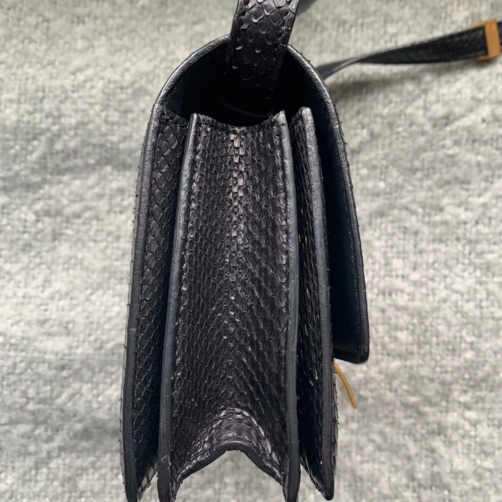 Celine Small Classic Box Bag - Black Python - Picture 4 of 10
